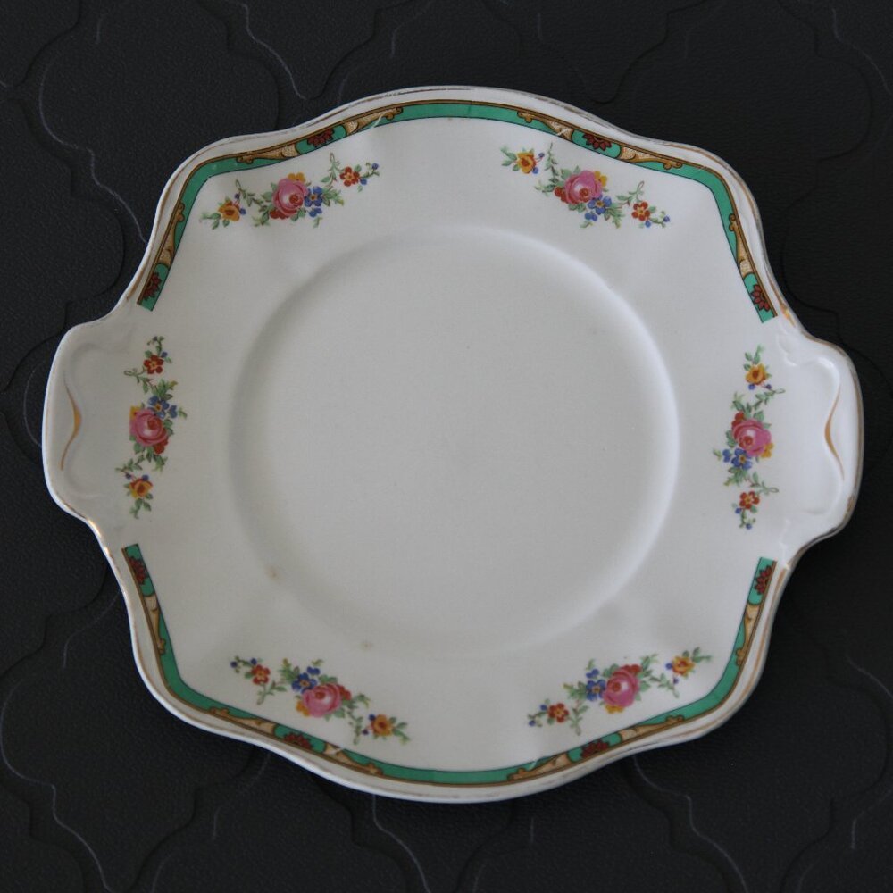 Antique Gold Plated Johnson Bros. of England Fine Bone China Platter